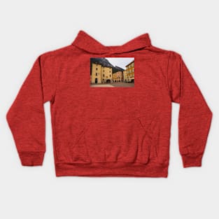 Square in Riva del Garda, Italy Kids Hoodie